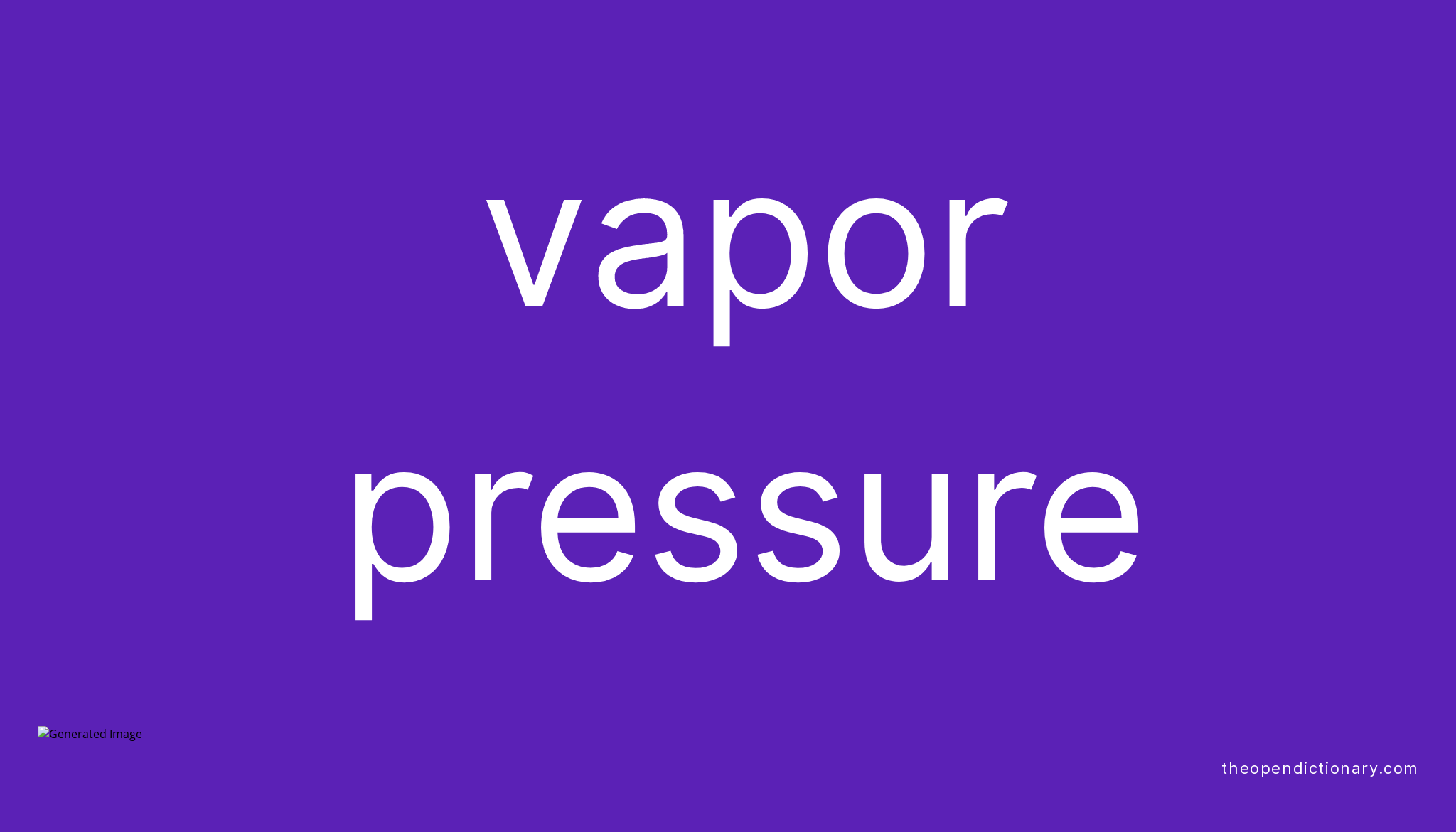 What Is The Definition Of Vapor Pressure In Chemistry